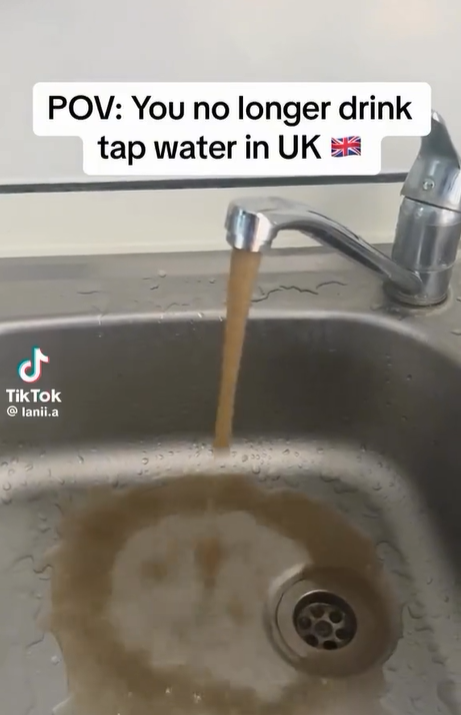 UK resident shares video of dirty water running from a tap