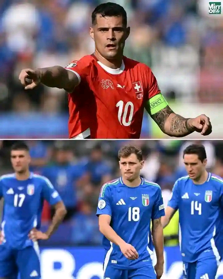 One Man Riot Squad -Granit Xhaka. Switzerland 🇨🇭 And Germany 🇩🇪 Through.